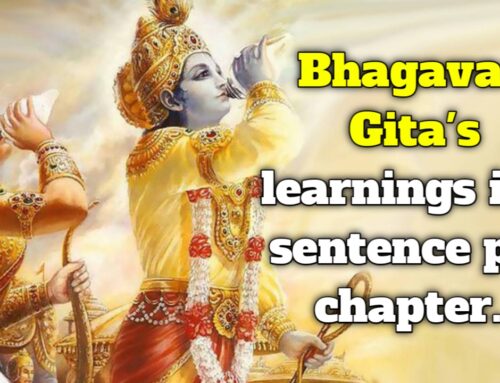 Bhagavad Gita’s learnings in 1 sentence per chapter 