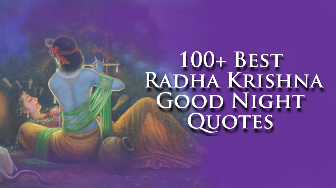 100+ Radha Krishna Good night massage Quotes Beautiful image in Hindi